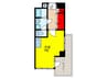 レバンガ老松通りBLDG． 1Rの間取り