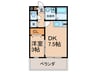 ルミディオ東須磨 1DKの間取り