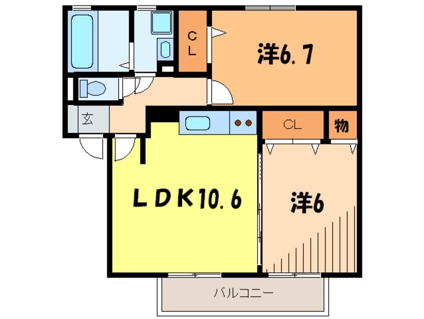 間取図 サワ－フロ－ラＡ棟