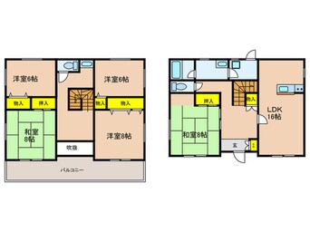 間取図 八幡市橋本意足戸建