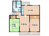 香里三井第2次南住宅A6棟（408） 3DKの間取り
