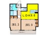 Verde西宮 2LDKの間取り