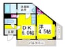 ダイヤモンドハイツ 1DKの間取り