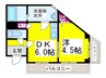ダイヤモンドハイツ 1DKの間取り
