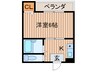 サンポ－ト２１ 1Kの間取り