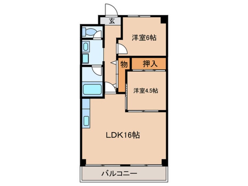 間取図 ウッドファイブ２