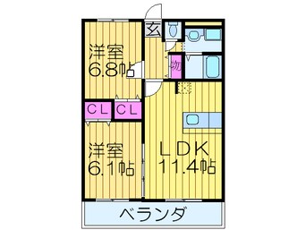 間取図 BEAU　CHAMPS夢運