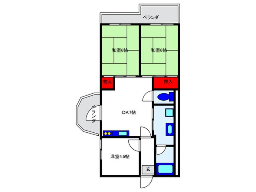 間取図 ｻﾝﾊｲﾂ治