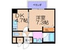ソルレヴェンテ梅田 1DKの間取り