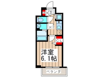 間取図 ﾌﾟﾚｻﾝｽ松屋町駅前(202)