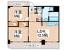 シティアリーナ阿波座西 2LDKの間取り