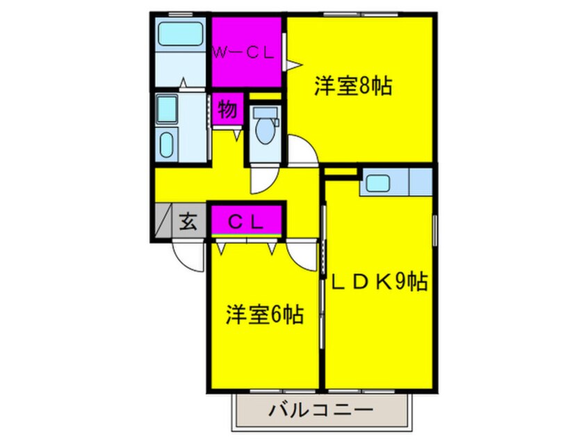間取図 モアエクレ－ルＢ棟
