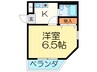 ベルロード茶屋町 1Kの間取り