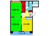 島田ハイツ 2DKの間取り