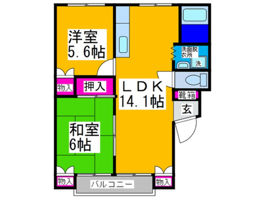 間取図 メロディーハイム浅香