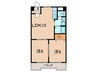 シャト－福 2LDKの間取り