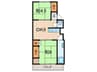 マンション西宮 2DKの間取り
