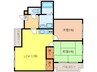 パレス新甲陽 2LDKの間取り