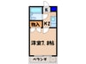 寺内ハイツＣ棟 1Kの間取り