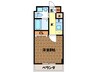 セレブ小若江 1Kの間取り