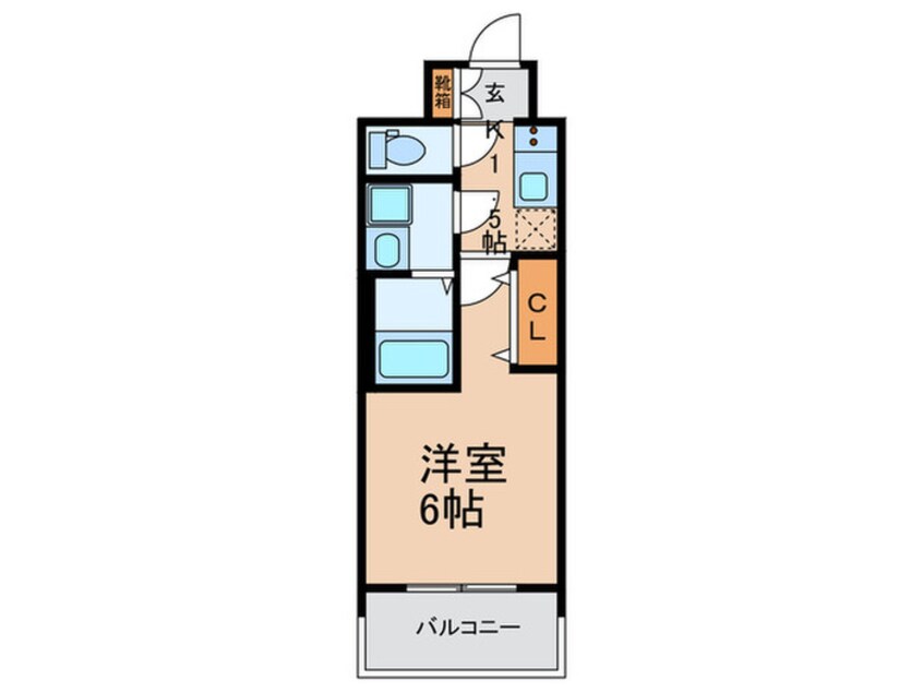 間取図 ﾚｵﾝｺﾝﾌｫｰﾄ難波ｸﾚｱ(1404)