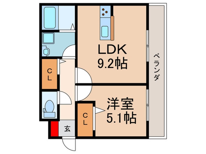 間取り図 chou chou Kuzuha Asahi