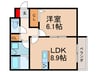 仮）樟葉朝日1丁目新築アパート 1LDKの間取り