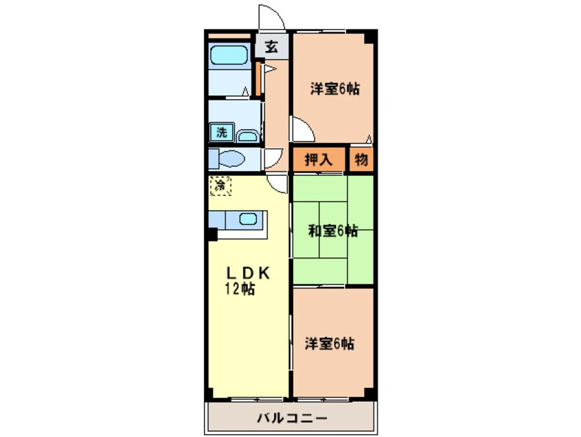 間取図 エスペランサＫ・１