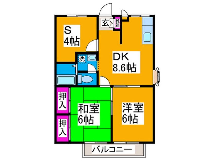 間取図 リベラル深阪Ａ