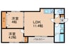 Leclerc IzumisanoⅡ 2LDKの間取り
