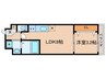 NU岸里駅前 1LDKの間取り