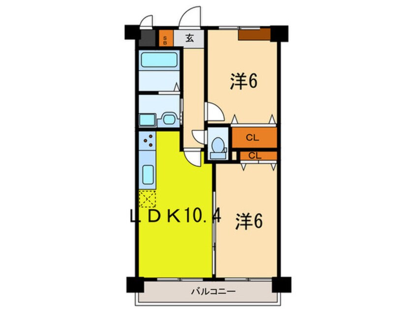 間取図 ラ・カーサ・フェリーチェ住吉南
