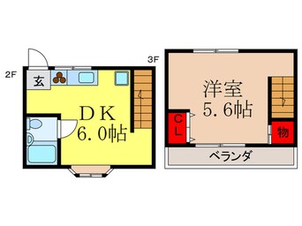 間取図 総持寺駅前ｸﾞﾘ-ﾝﾊｲﾂ2号館