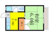 エクステンド茨木 1Kの間取り