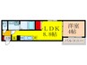 F mirai Pavo 1LDKの間取り