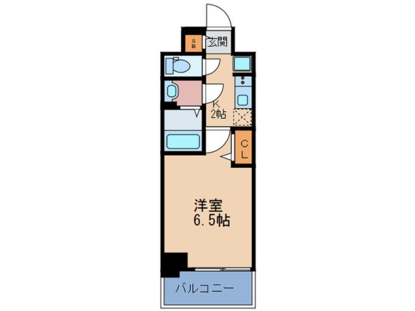 間取図 ﾌﾟﾚｻﾝｽ梅田北ﾃﾞｨｱ(212)