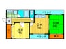 ファミリ－レジデンス桃町 2DKの間取り