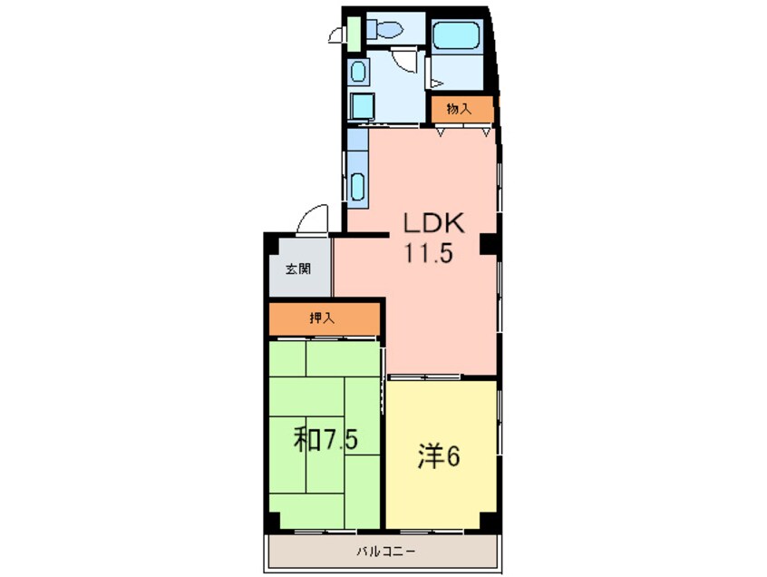 間取図 カ－セレナ甲南山手