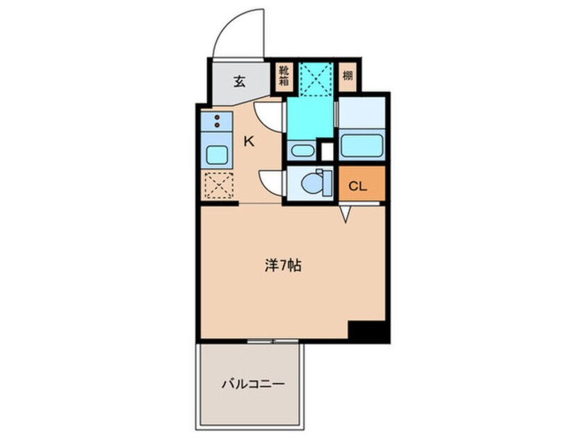 間取図 S-RESIDENCE難波大国町Deux