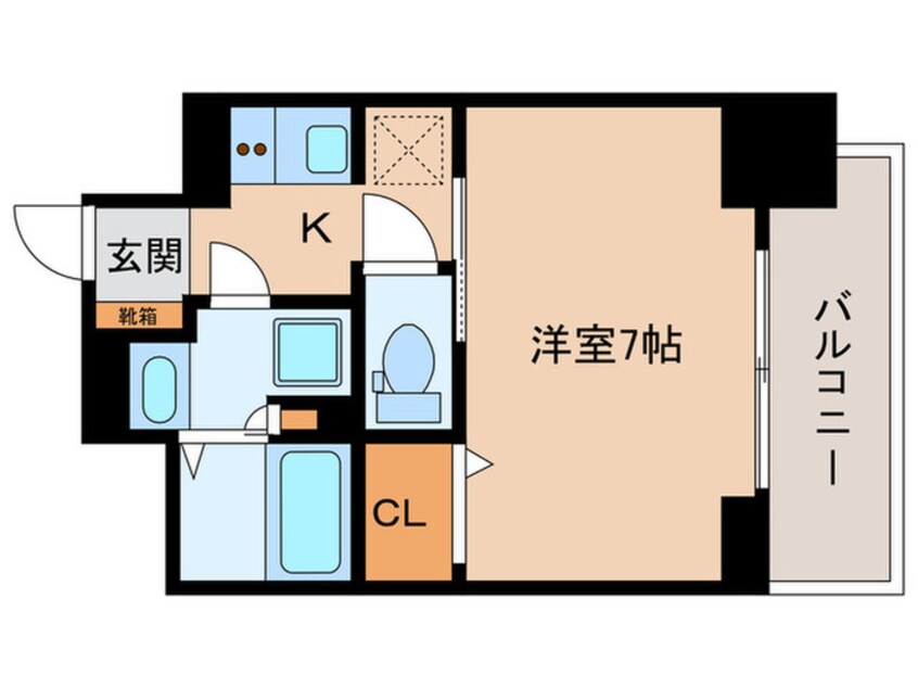 間取図 S-RESIDENCE難波大国町Deux