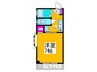 サンワード２１Ⅱ 1Kの間取り