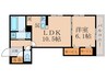 ラヴィベル本堅田 1LDKの間取り