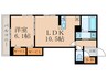 ラヴィベル本堅田 1LDKの間取り