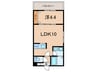 アプローズ加古川 1LDKの間取り