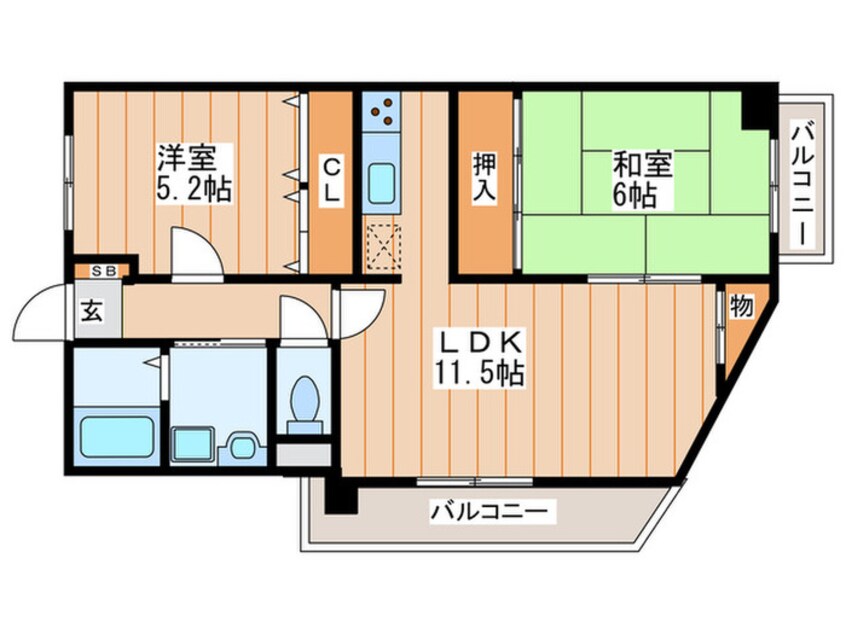 間取図 サニーコート石橋