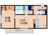 仮)Ｄ－ＲＯＯＭ守山３丁目 1LDKの間取り