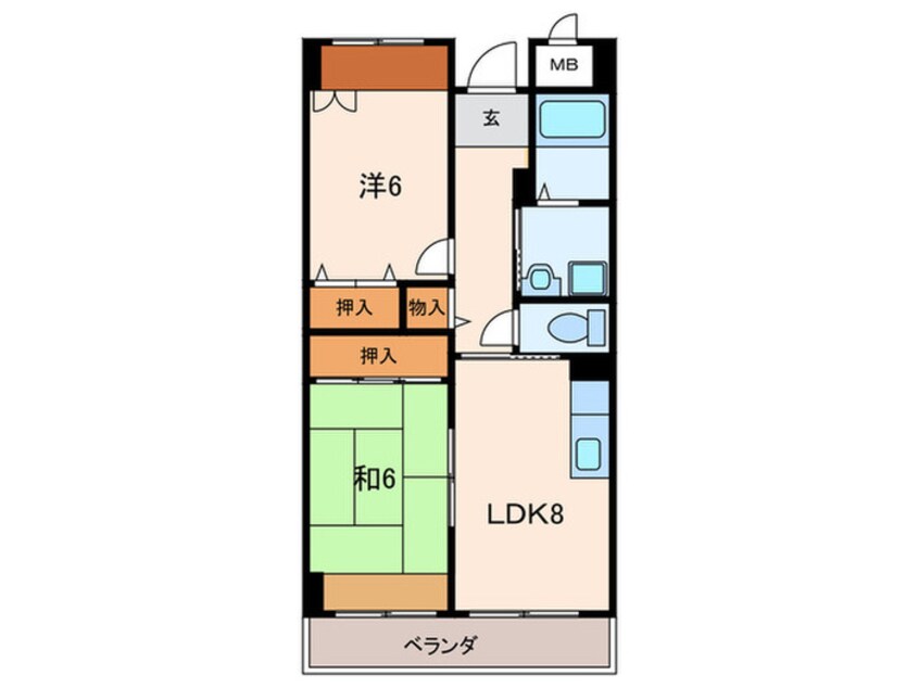 間取図 アフィニティ東難波