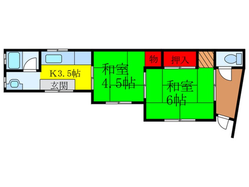 間取図 川西市下加茂貸家