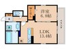ピグナフィオーレＡ棟 1LDKの間取り