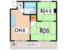 シルキ－ハイツ 2DKの間取り